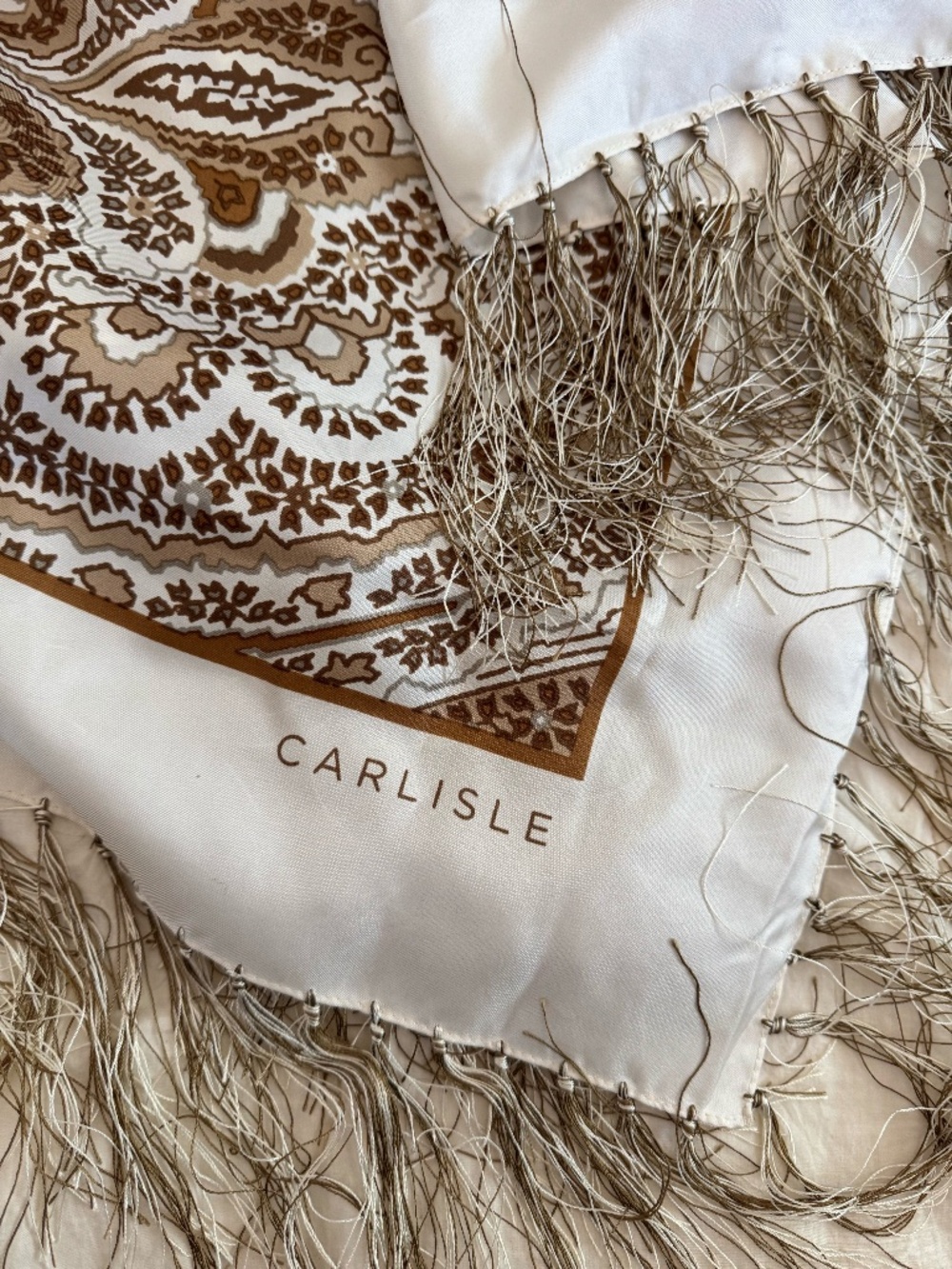 Carlisle Silk Scarf with Fringe